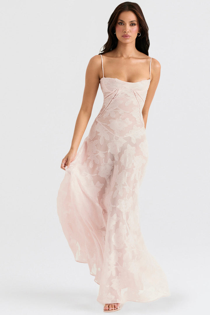 Valantomode | Elegant Embroidered Maxi Dress by Dean