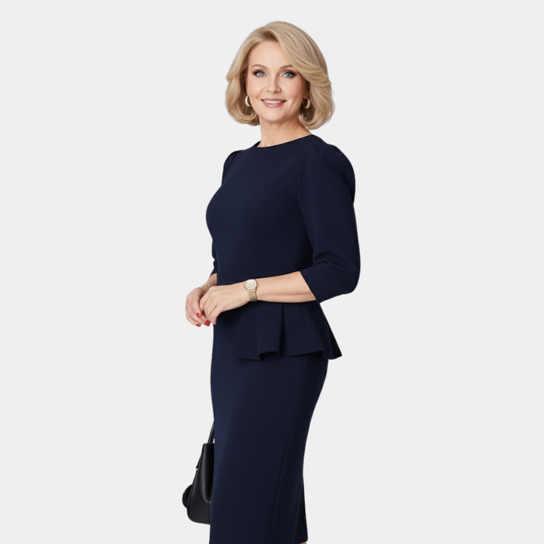 Valantomode | Chic Ruffle Midi Dress for Effortless Style