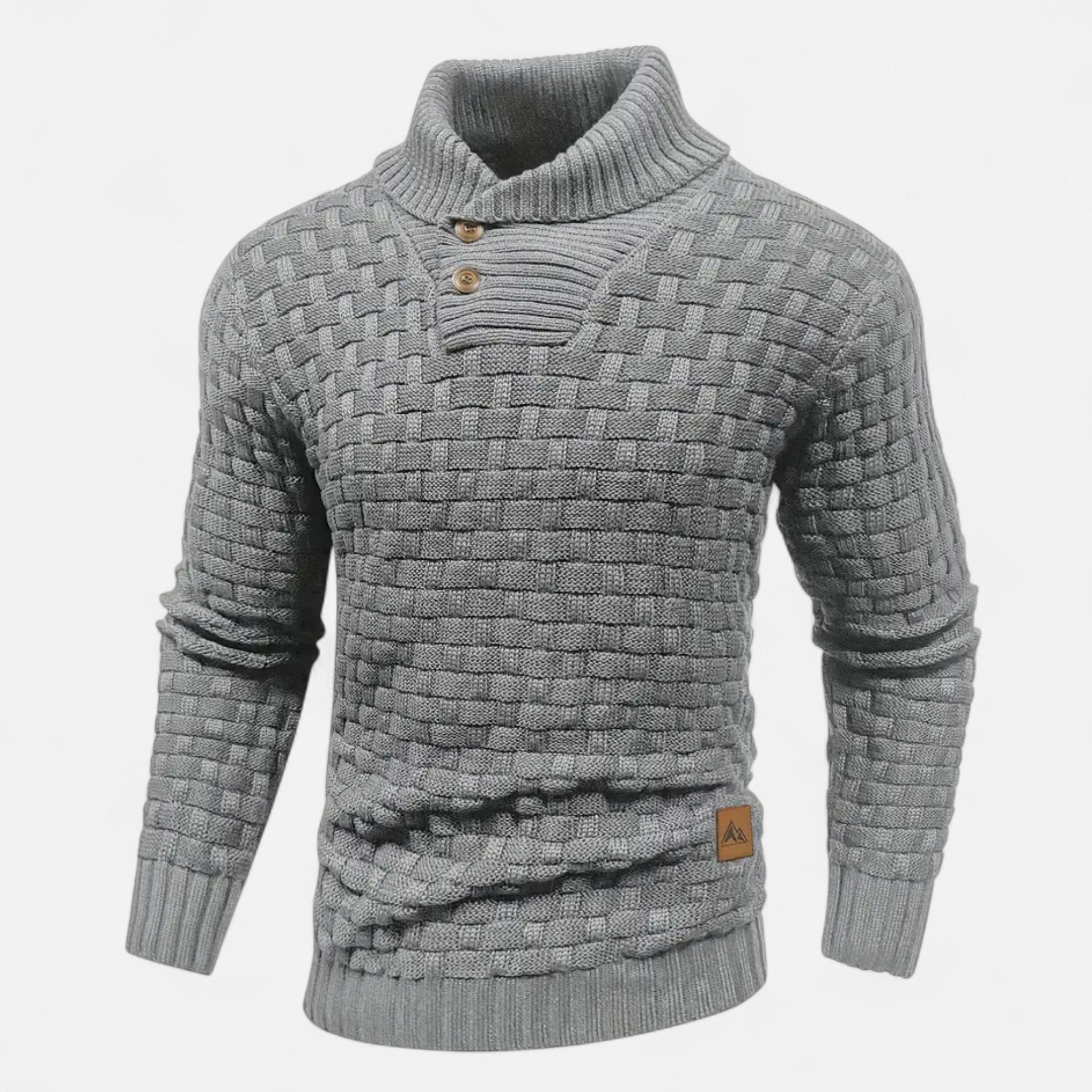 ValantoMode | Men’s Waffle Knit High-Stretch Sweater