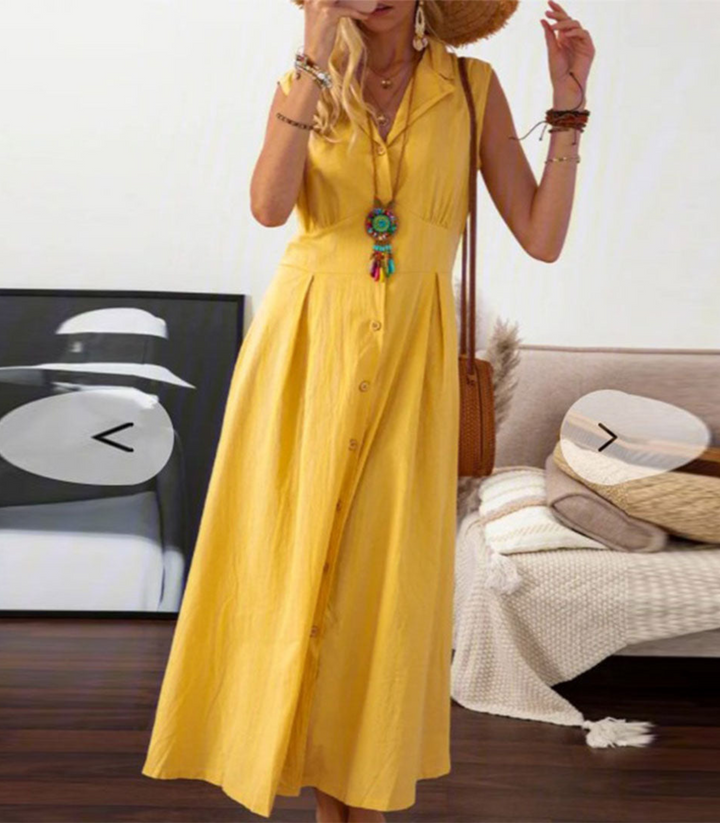Valantomode | Chic Strapless Dress for Warm Summer Days