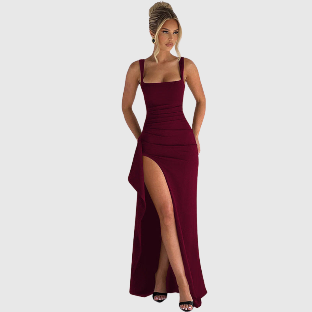Valantomode | Stunning Open Back Maxi Dress for Formal Events