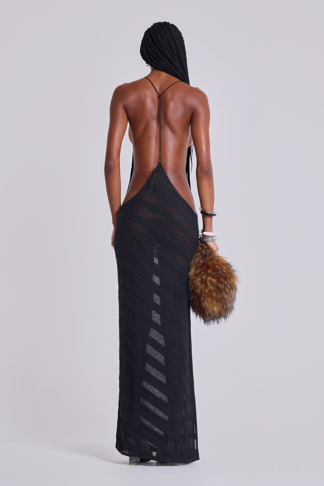 Valantomode | Chic Black Knit Maxi Dress for Effortless Style
