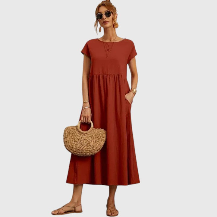 Valantomode | Chic Midi Dress for Effortless Everyday Style