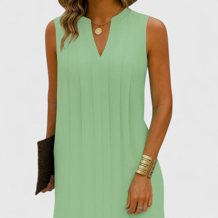 Valantomode | Flattering V-Neck Dress for Effortless Elegance