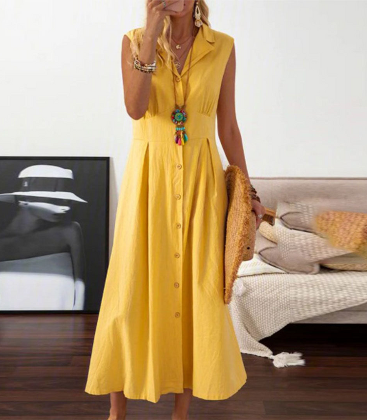 Valantomode | Chic Strapless Dress for Warm Summer Days
