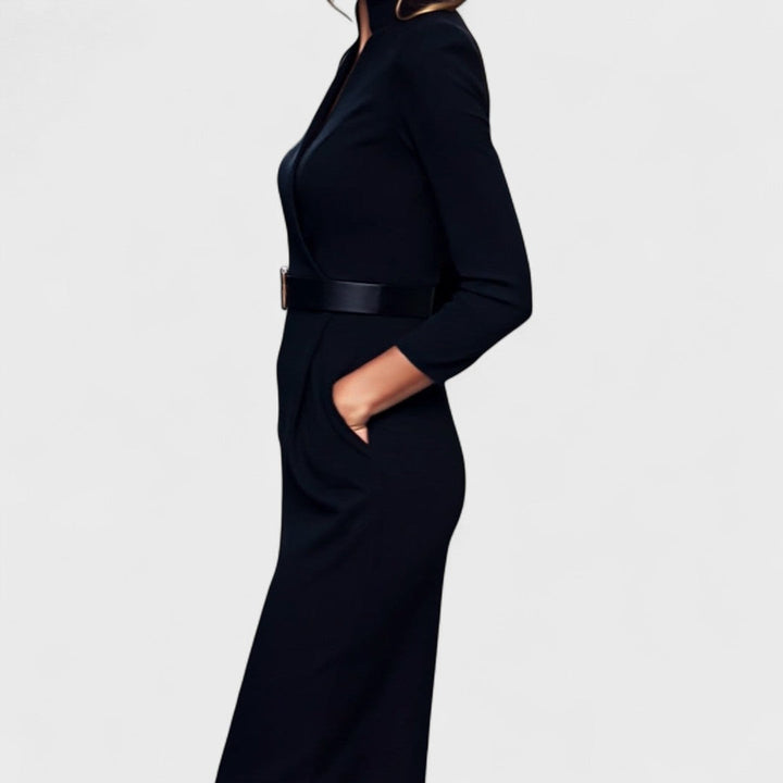 Valantomode | Chic Belted Dress for Effortless Daytime Elegance
