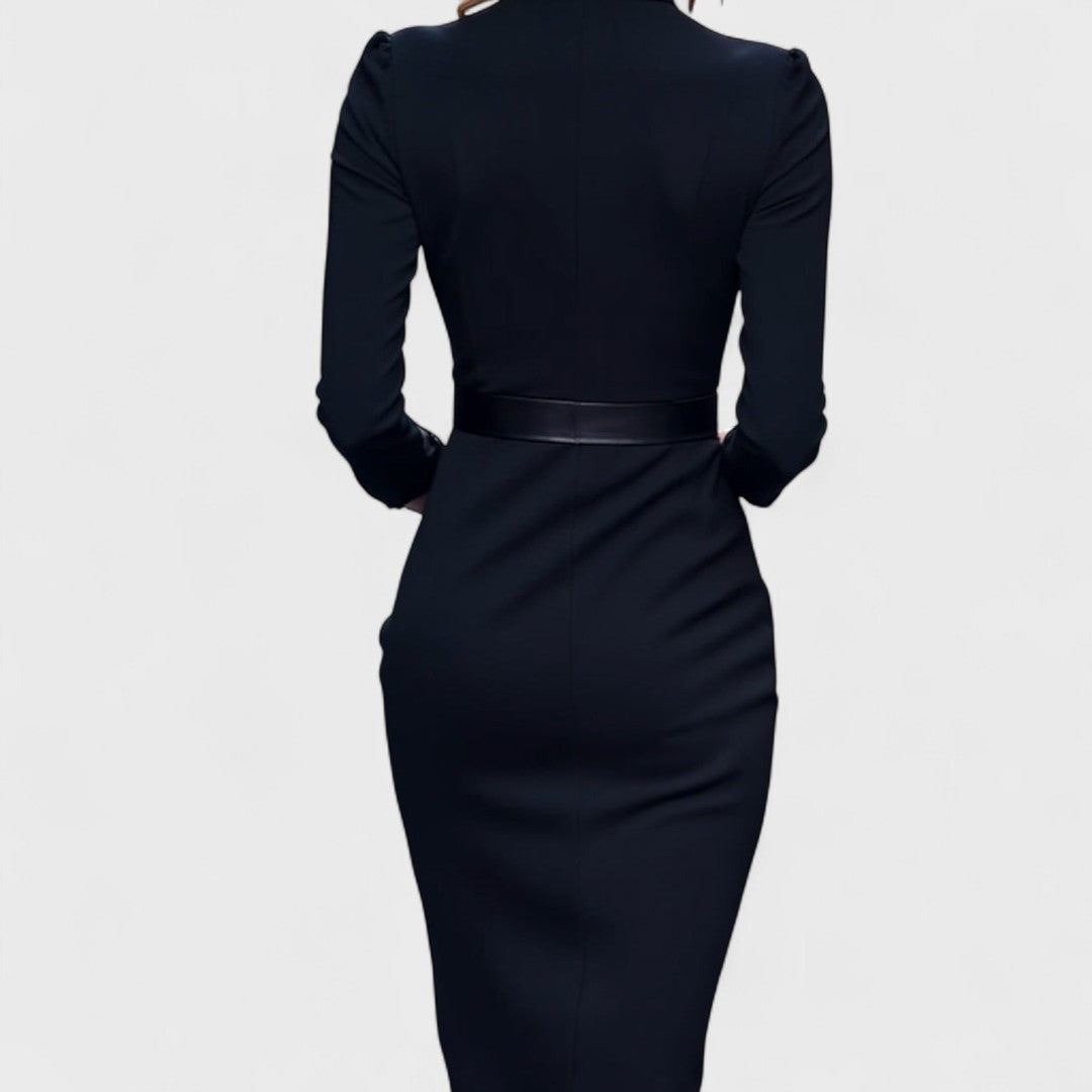 Valantomode | Chic Belted Dress for Effortless Daytime Elegance