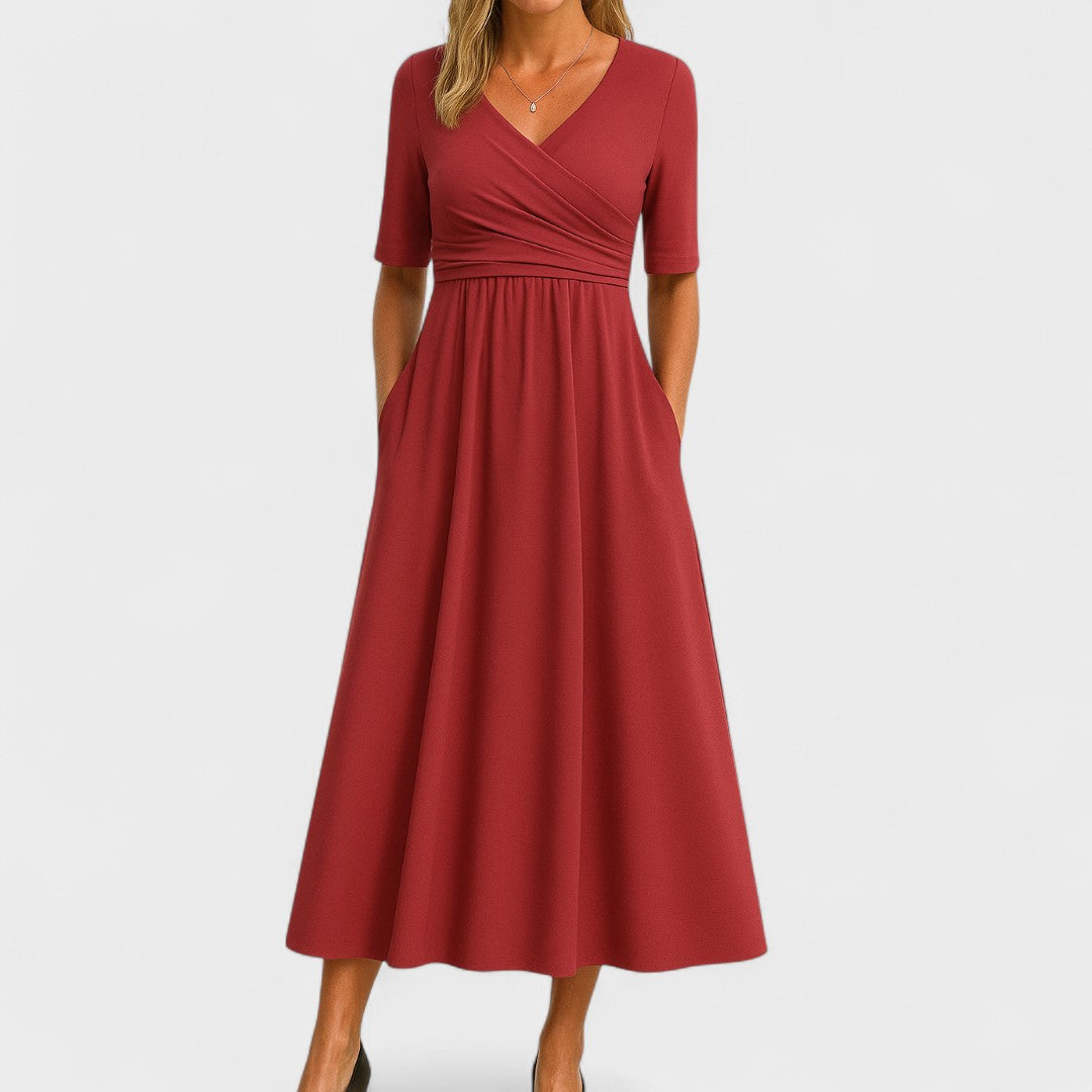 Valantomode | Chic Midi Dress for Effortless Day to Night Style