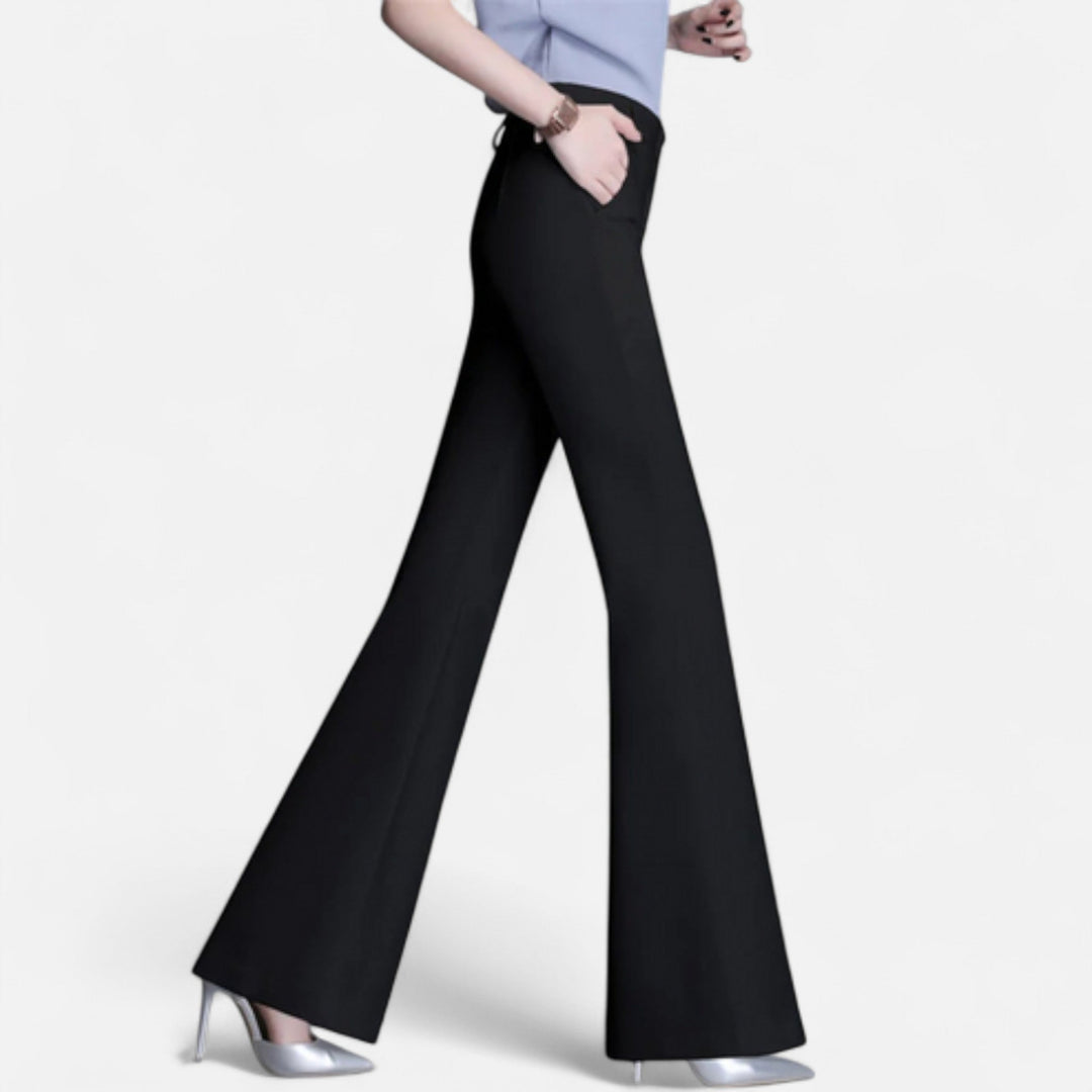 Valantomode | Women’s Slim-Fit High-Waist Flared Pants