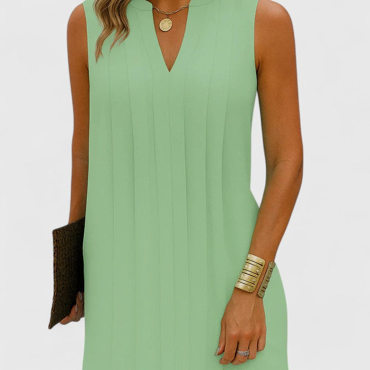 Valantomode | Flattering V-Neck Dress for Effortless Elegance