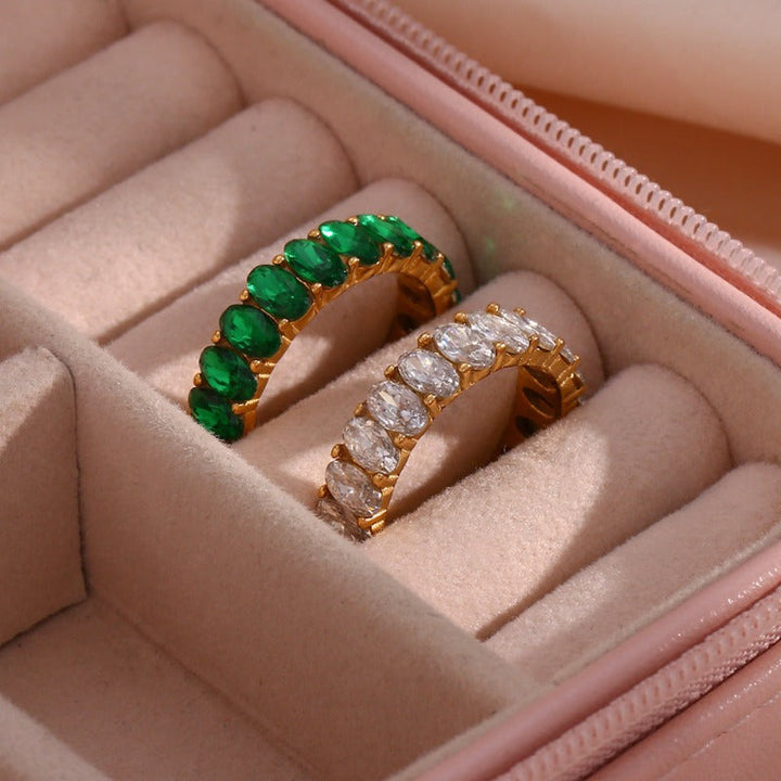 Valantomode | Gold Plated AAAA Diamond Simulant Ring for Women
