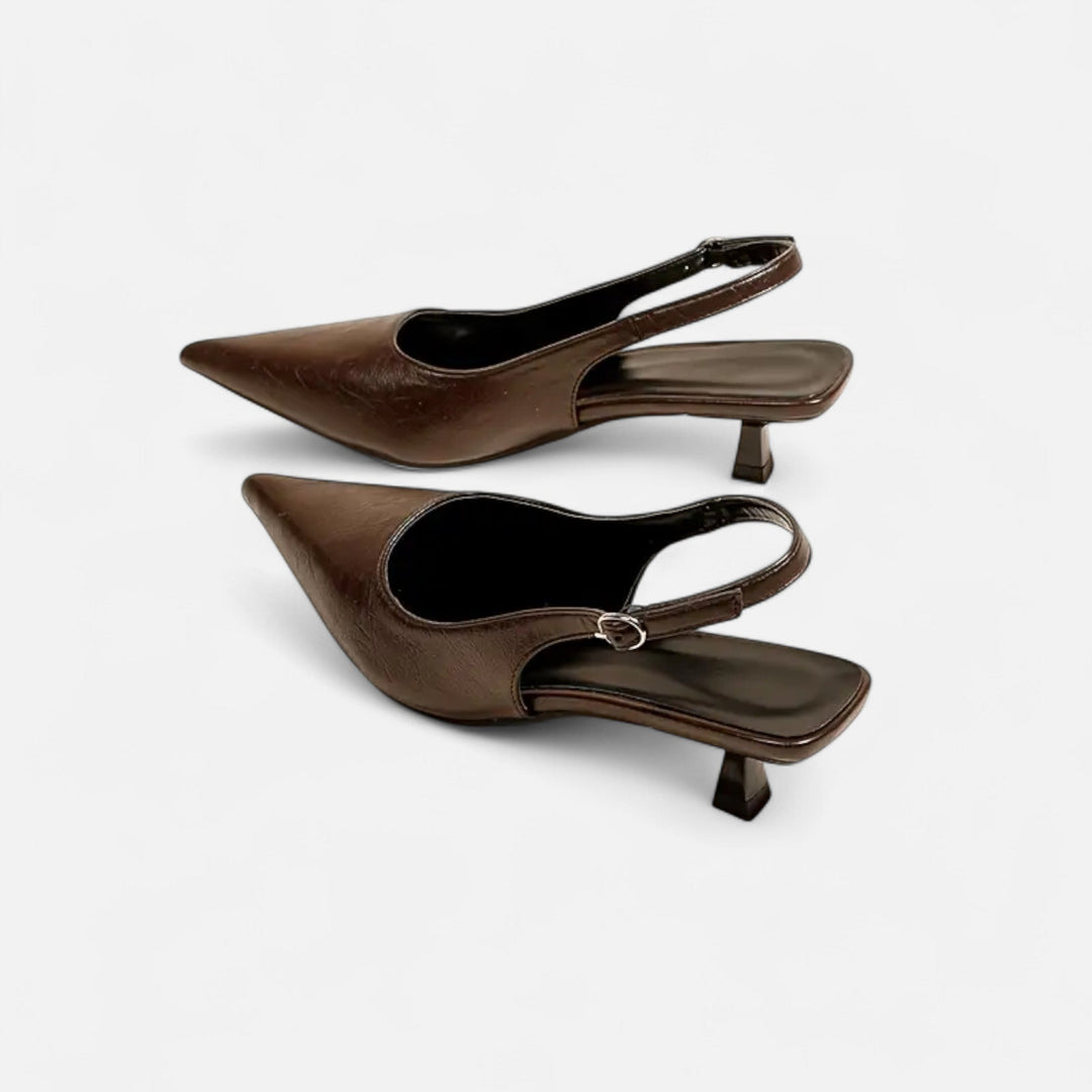 Valantomode | Women’s Pointed-Toe Kitten Heel Sandals