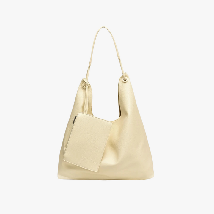 Valantomode | Aria Vertical Slouch – Premium Vegan Leather Oversized Tote with Modular Pouch