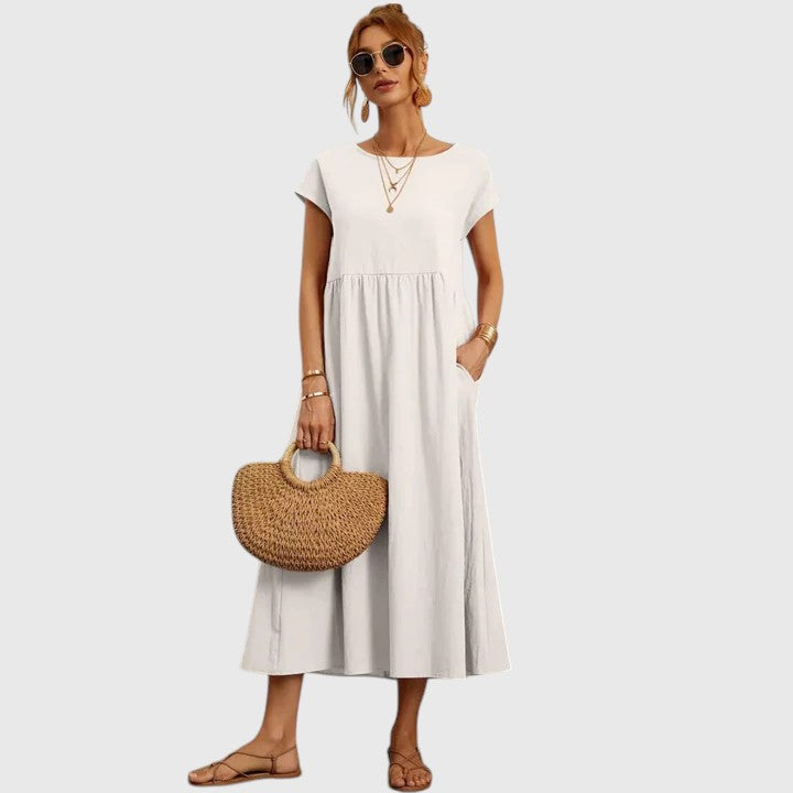 Valantomode | Chic Midi Dress for Effortless Everyday Style