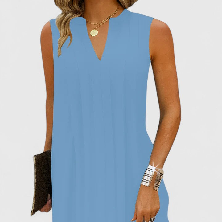 Valantomode | Flattering V-Neck Dress for Effortless Elegance