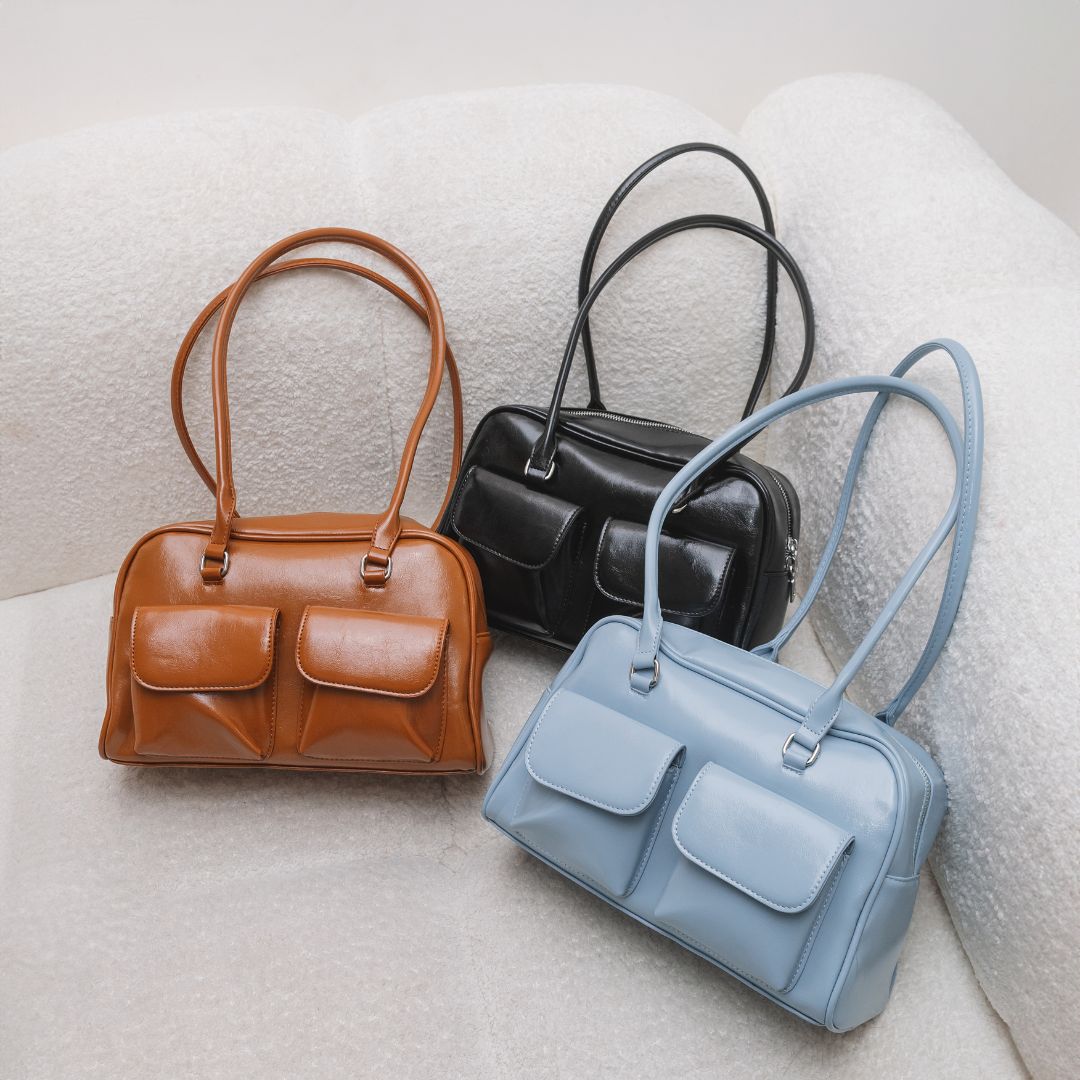 Valantomode | Linear Archival Baguette – Premium Vegan Leather Vintage-Style Shoulder Bag