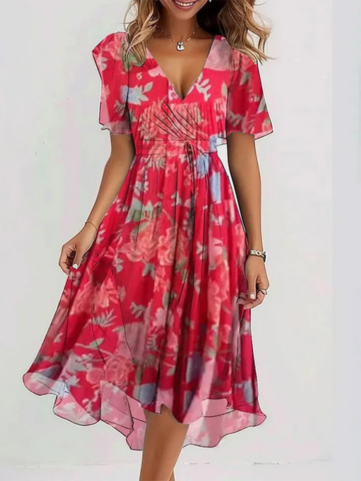 Valantomode | Chic Summer Dress Offering a Stylish Belly Cover Design