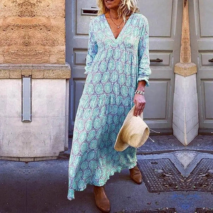 Valantomode | Stunning V-Neck Dress for Women Perfect for Ibiza Evenings