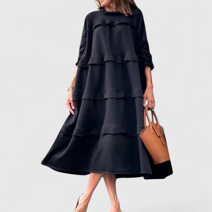 Valantomode | Chic Midi Dress for Effortless Day to Night Styling