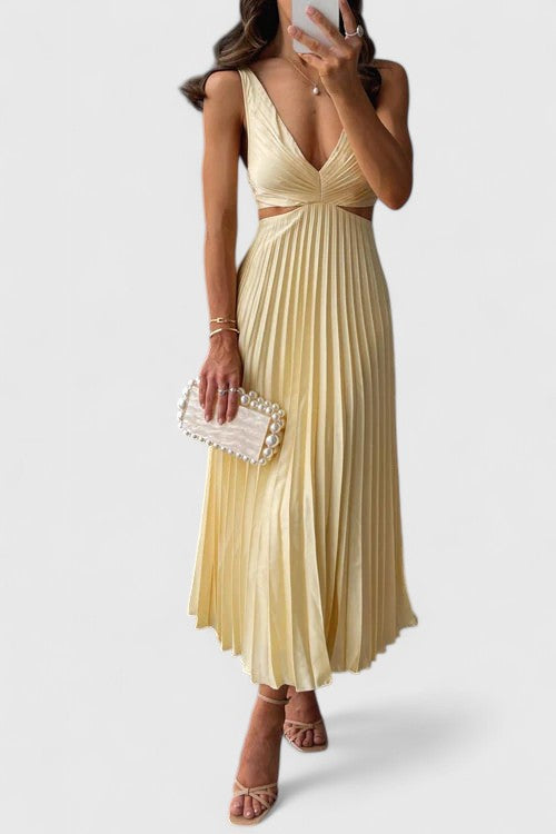Valantomode | Sophisticated Sleeveless Dress for Chic Evening Events