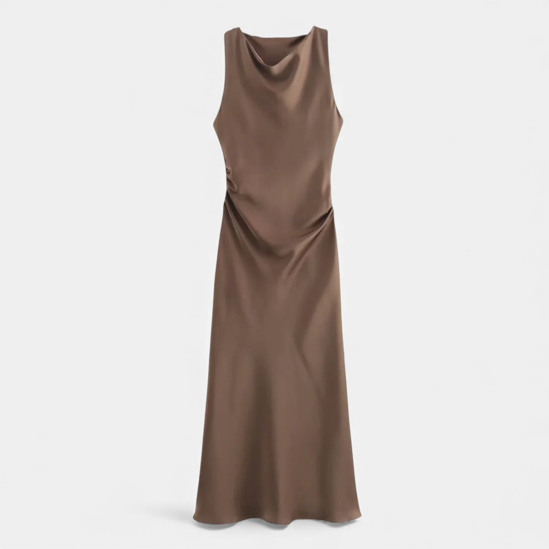 Valantomode | Women’s Satin Midi Slip Dress