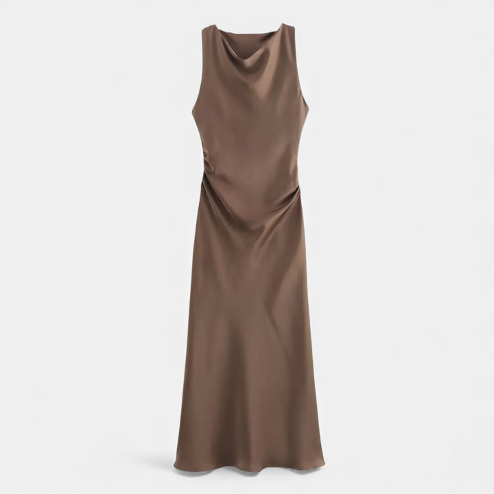 Valantomode | Women’s Satin Midi Slip Dress