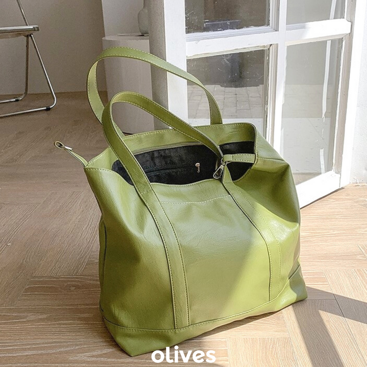 Valantomode | The ‘Aurelius’ Fluid Tote – Veridian Grace & Kinetic Command