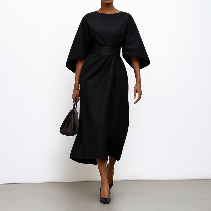 Valantomode | Stylish Maxi Dress with Chic Batwing Sleeves for Women