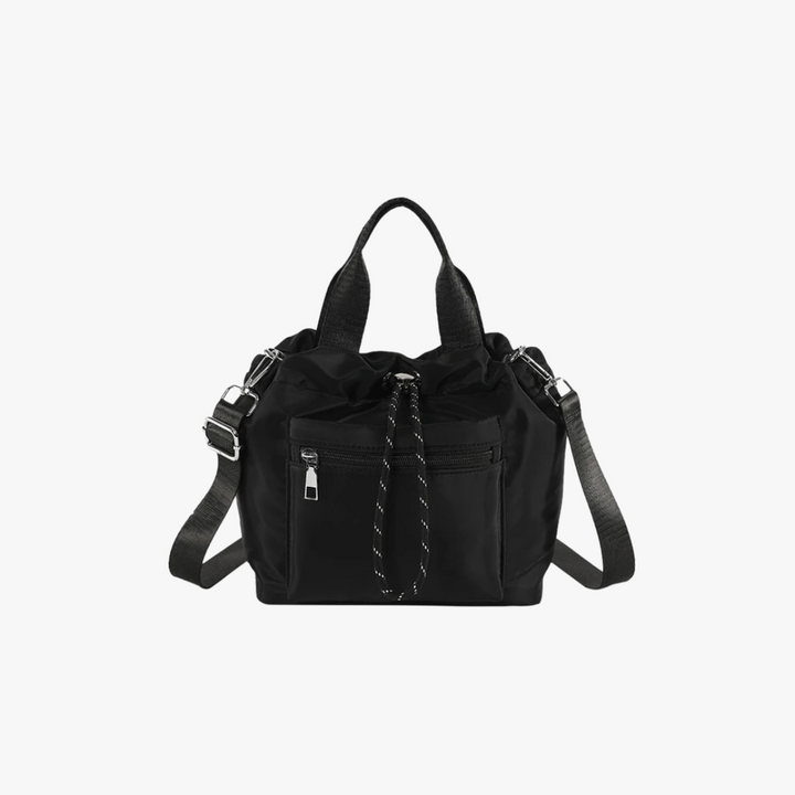 Valantomode | Nimbus Kinetic Capsule – Premium Water-Resistant Nylon Drawstring Tote & Shoulder Bag