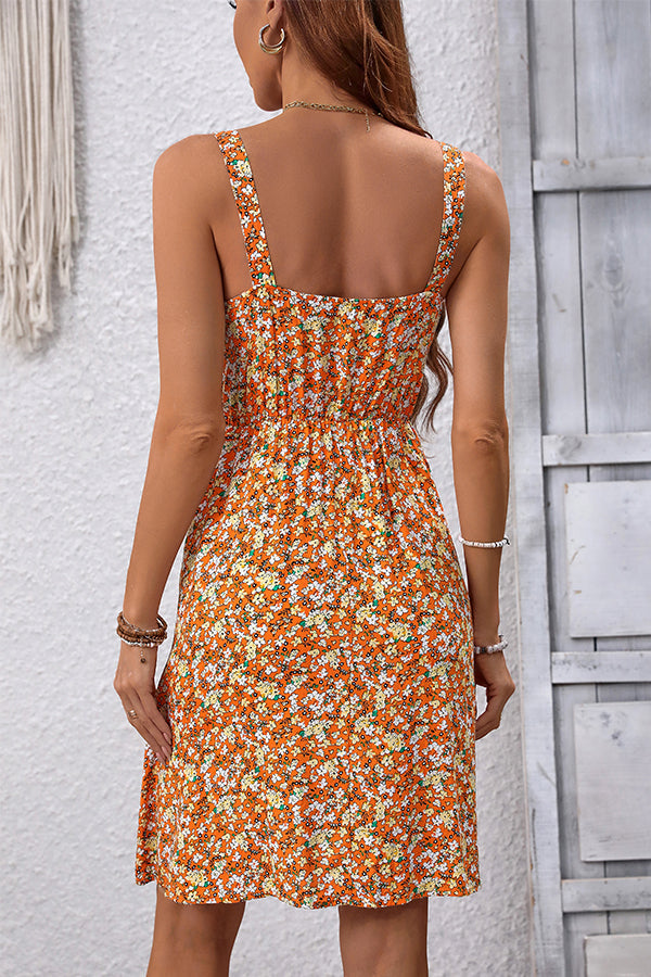 Valantomode | Chic Floral Sleeveless Mini Dress for Effortless Style