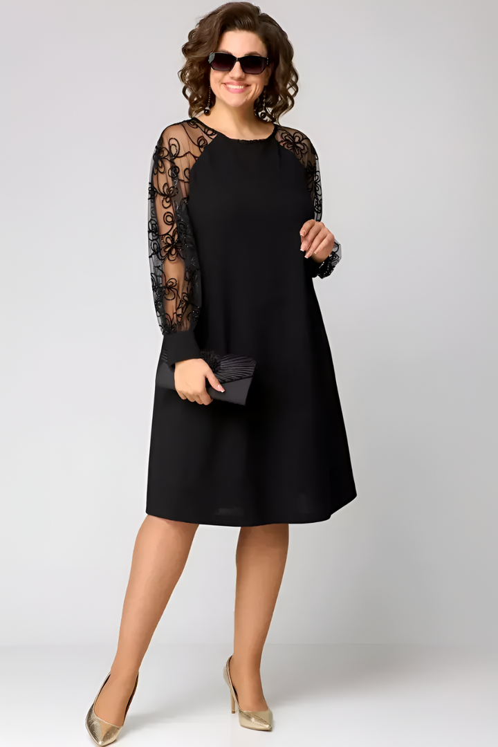 Valantomode | Stylish Dress with Delicate Lace Sleeves for Any Occasion