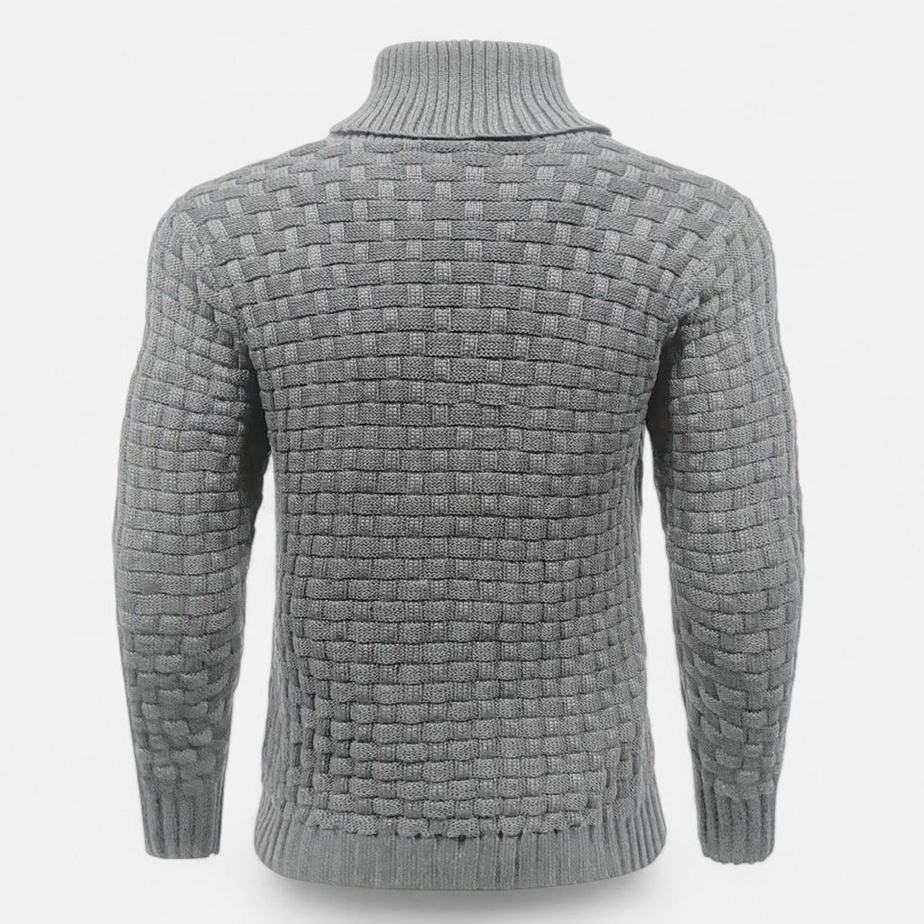 ValantoMode | Men’s Waffle Knit High-Stretch Sweater