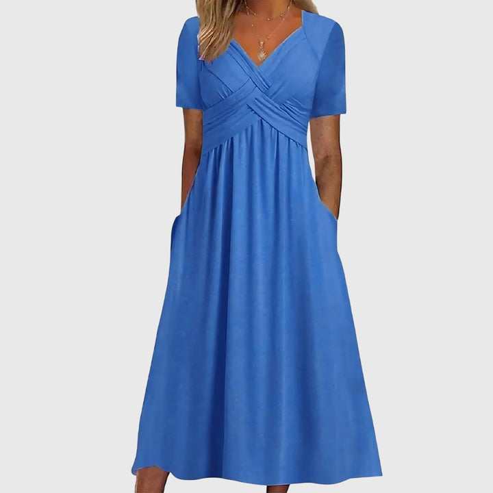 Valantomode | Stylish Midi Dress with Tummy Control for Effortless Elegance