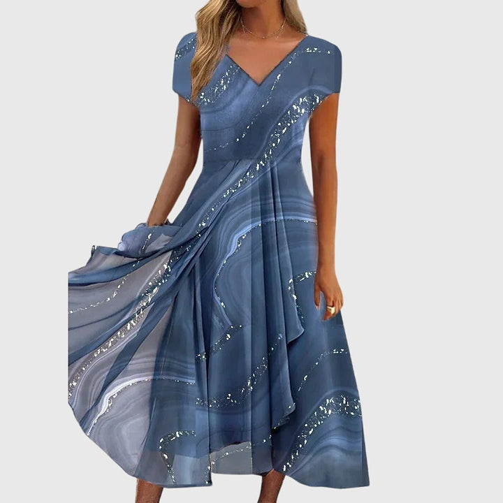 Valantomode | Chic Flowing Midi Dress for Effortless Style