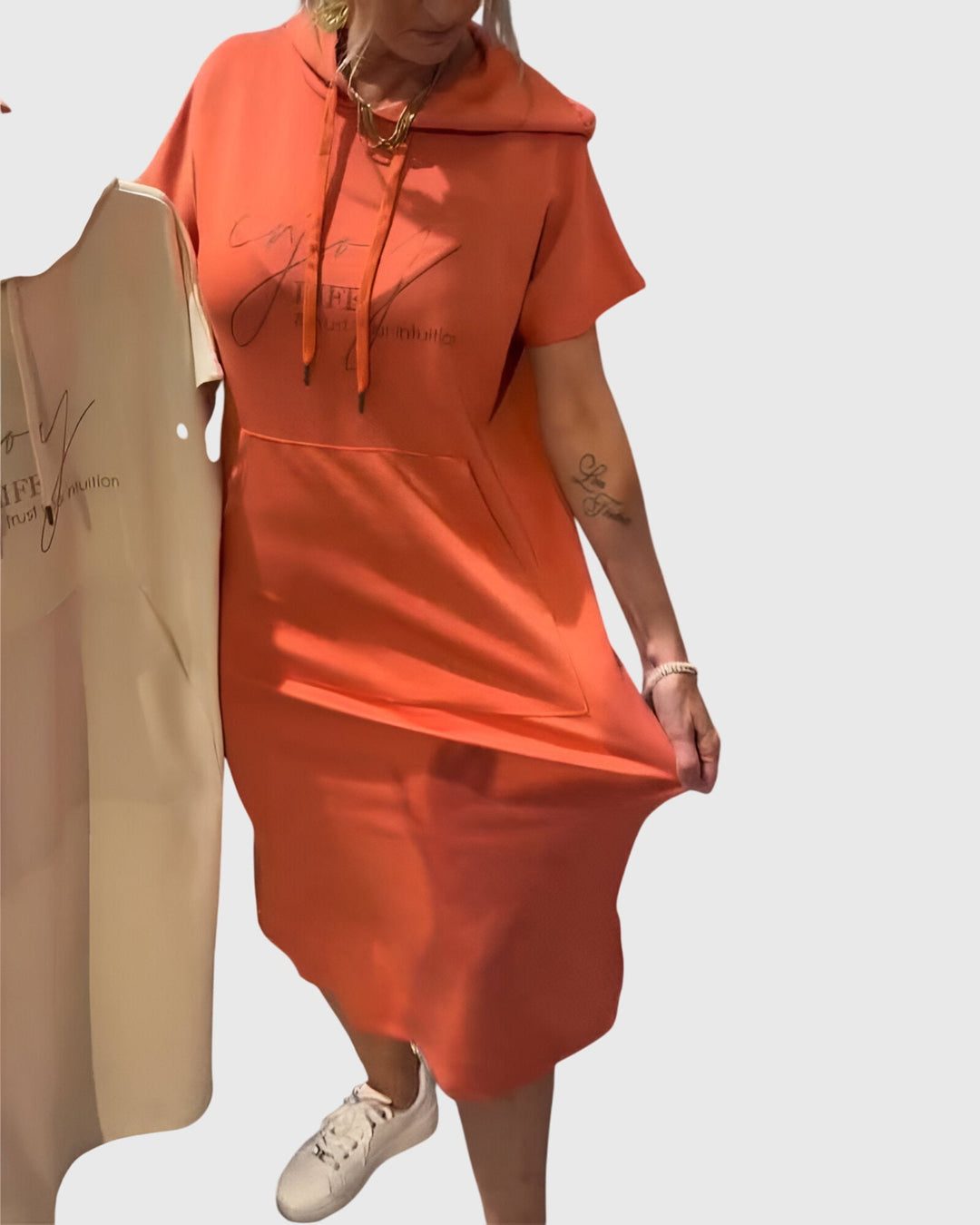 Valantomode | Comfy Hoodie Dress for Relaxed Casual Days Out