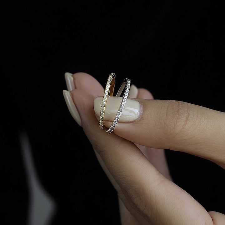Valantomode | Gold Plated Slim CZ Ring for Women