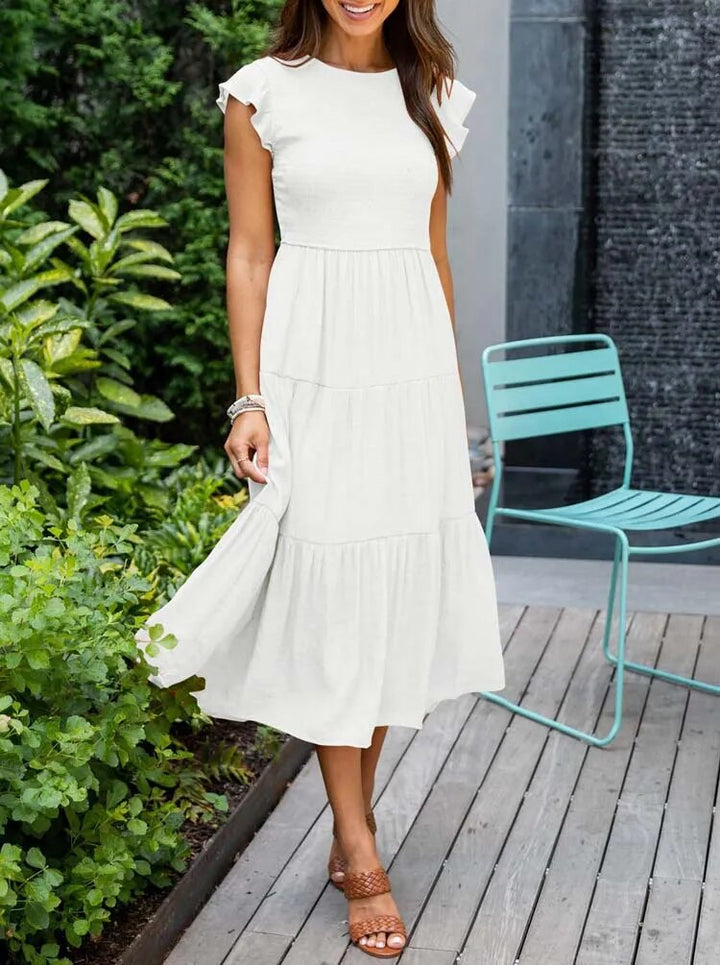 Valantomode | Stylish Summer Dress with Ruffles and Handy Pockets