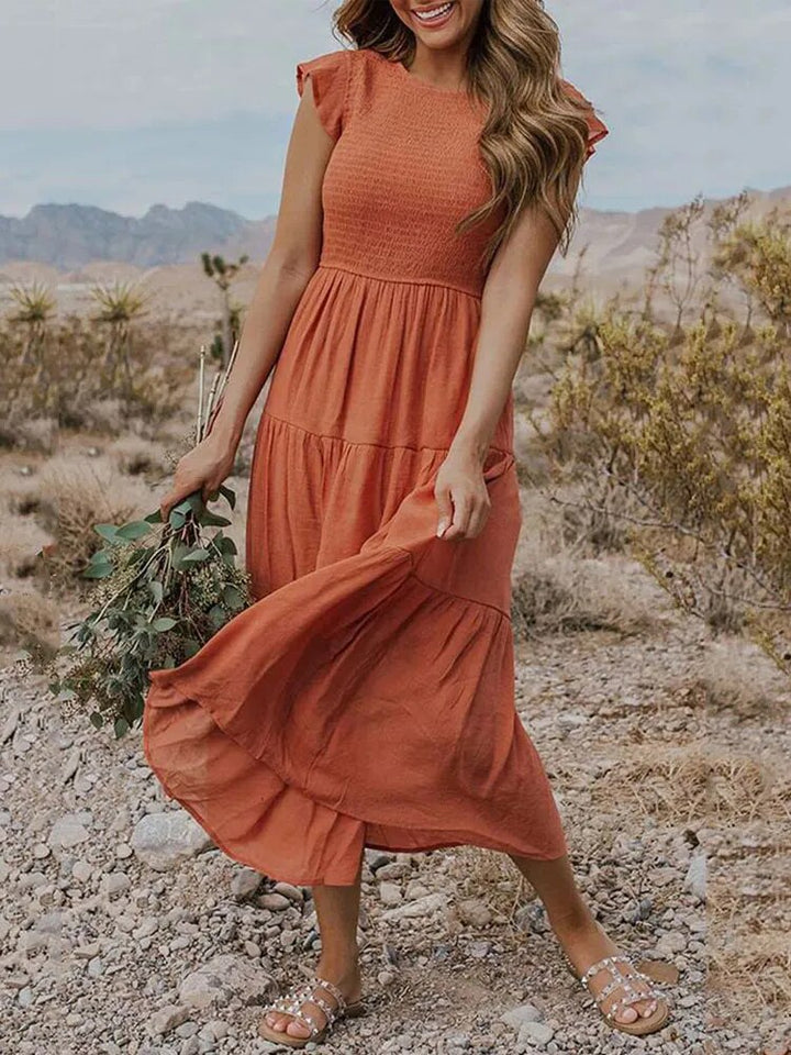 Valantomode | Stylish Summer Dress with Ruffles and Handy Pockets