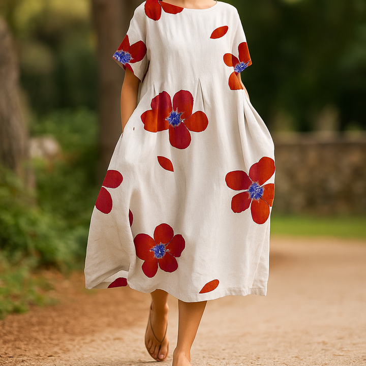 Valantomode | Relaxed Floral Dress for Women Perfect for Spring Days