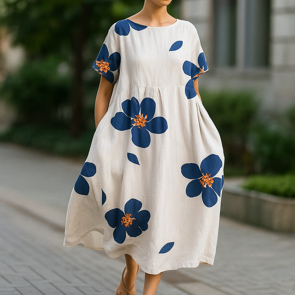 Valantomode | Relaxed Floral Dress for Women Perfect for Spring Days