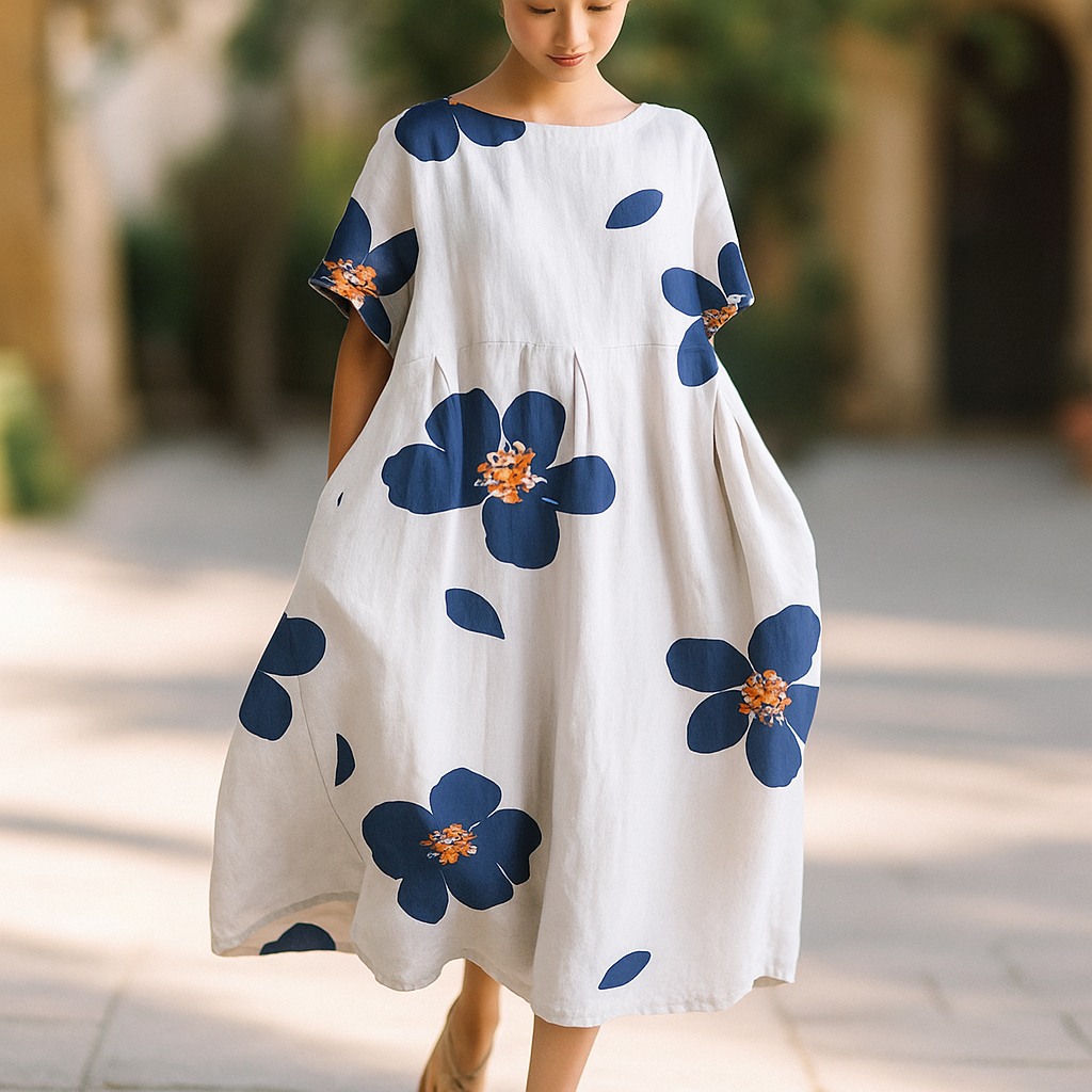 Valantomode | Relaxed Floral Dress for Women Perfect for Spring Days