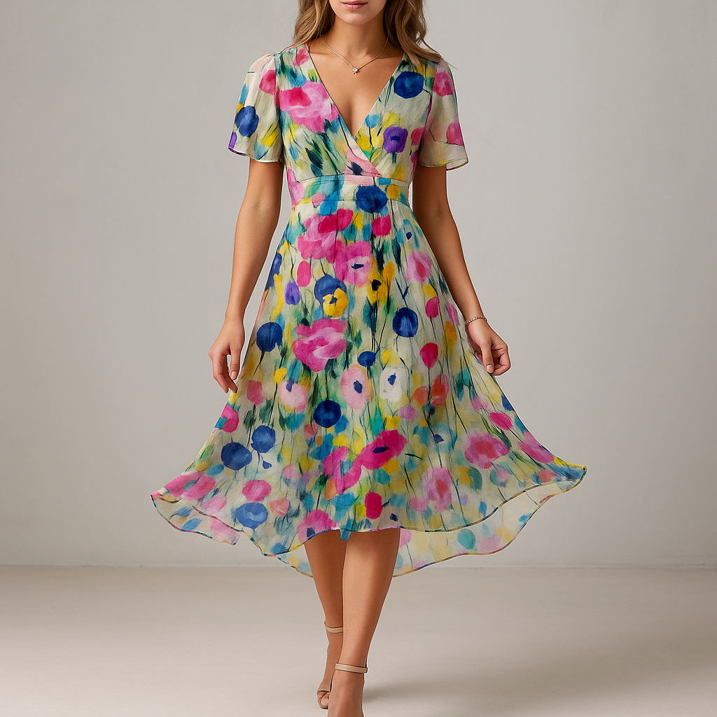 Valantomode | Breezy Floral Summer Dress for a Feminine Look