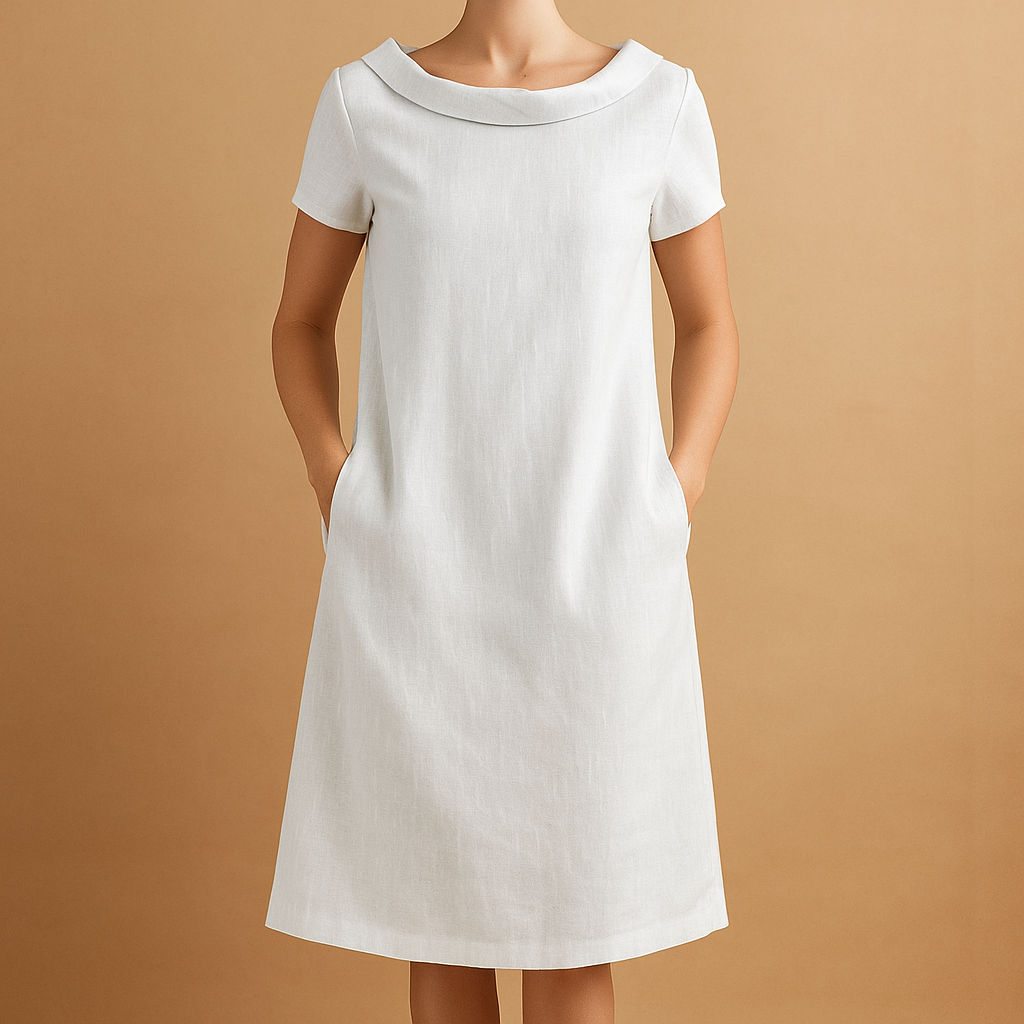 Valantomode | Stylish Linen Dress with Pockets for Everyday Wear