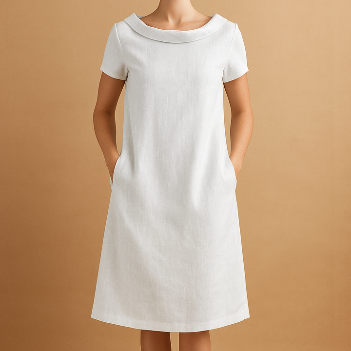 Valantomode | Stylish Linen Dress with Pockets for Everyday Wear