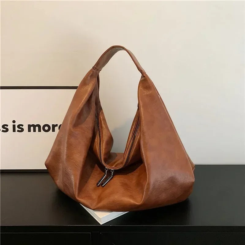 Valantomode | Serene Slouch Executive – Premium Soft Leather Large Hobo & Crossbody Bag