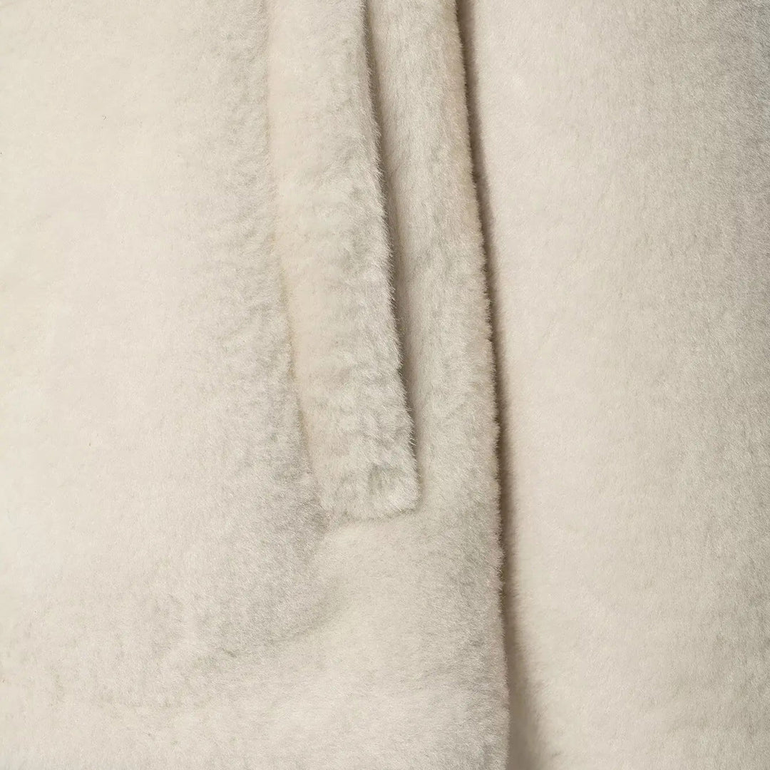 Valantomode | Women’s Faux Fur Jacket - Vintage Toggle Button Shearling-Style Coat