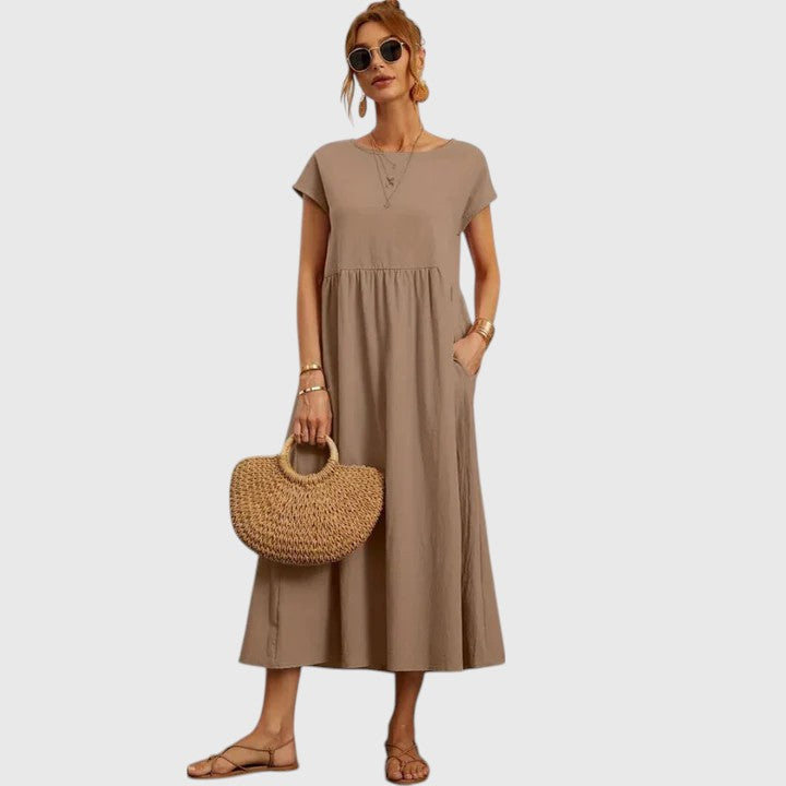 Valantomode | Chic Midi Dress for Effortless Everyday Style