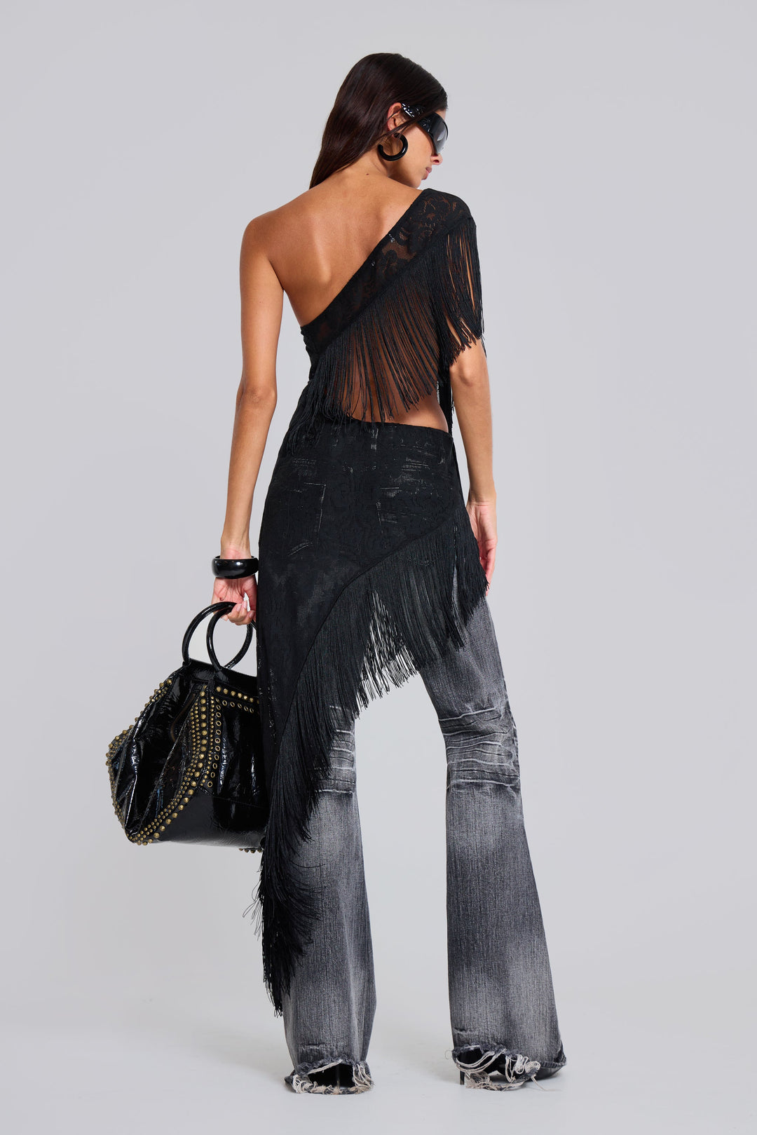 Valantomode | Chic Lace Detail Dress with Bohemian Fringe for Women