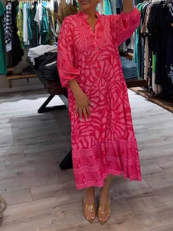 Valantomode | Dress with Eye-Catching Print Design