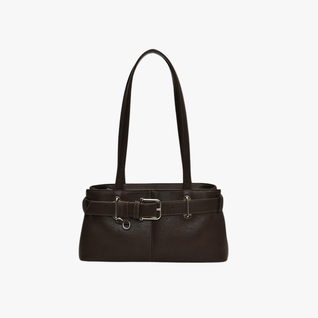 Valantomode | Aurora Buckle Archival – Premium Vegan Leather Slim 90s-Style Shoulder Bag